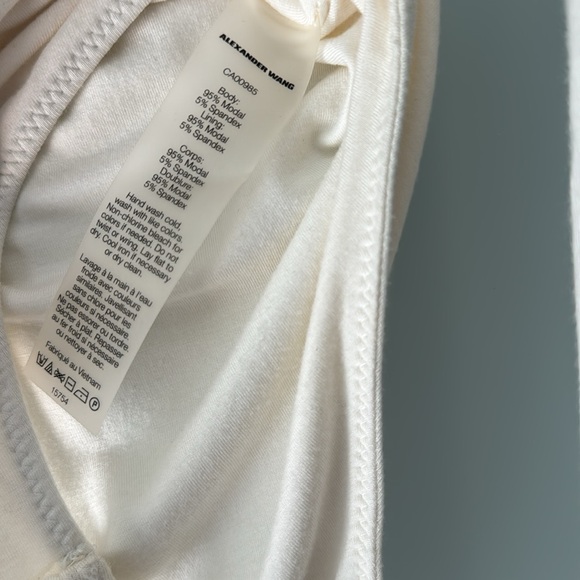 Alexander T Wang white plunging lace up front & back bodysuit - Picture 9 of 14